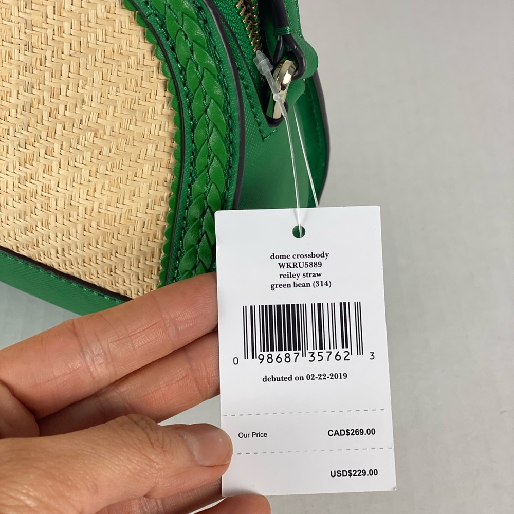 Kate Spade Reiley Straw Dome Cross Body Bag - Picture 8 of 8